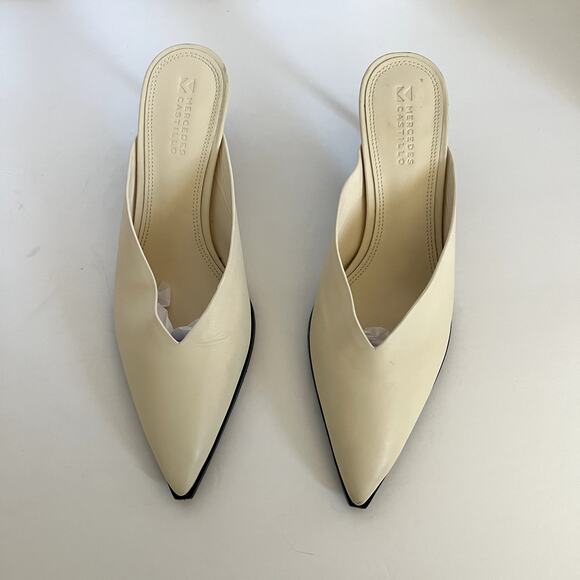 Mercedes Castillo Noriko Leather Mules Sz US 8 EU 38 - Picture 5 of 8